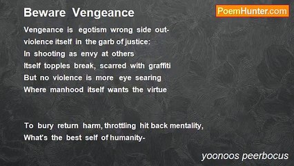 yoonoos peerbocus - Beware  Vengeance