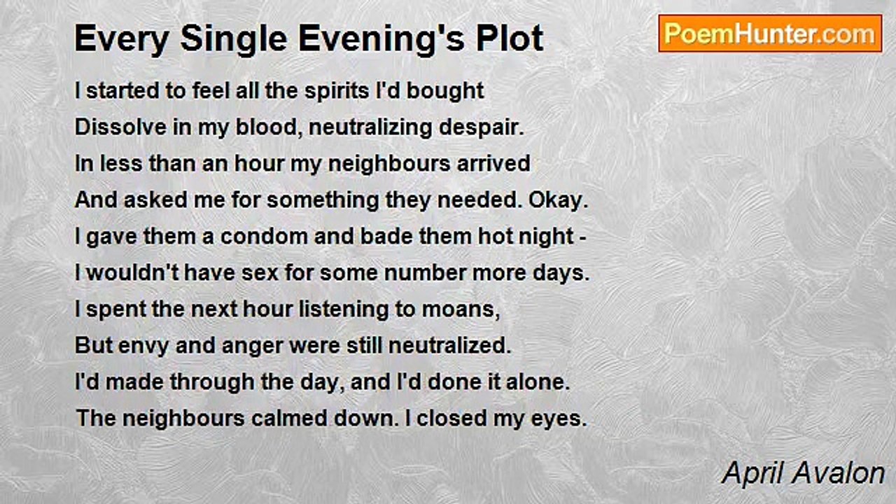 April Avalon - Every Single Evening's Plot