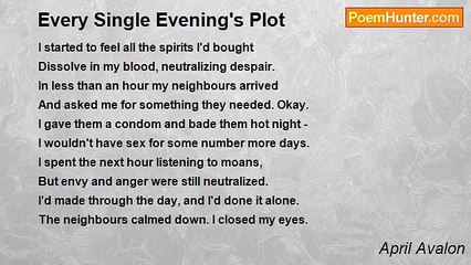 April Avalon - Every Single Evening's Plot