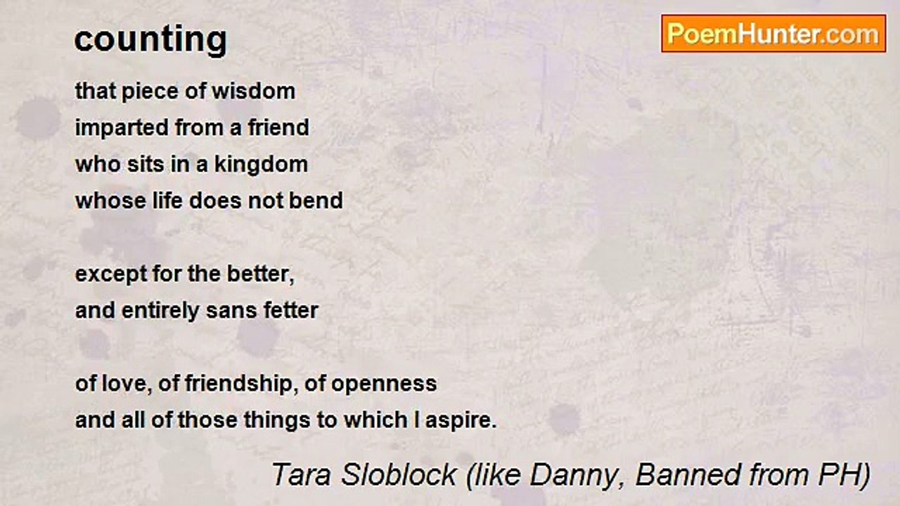 Tara Sloblock (like Danny, Banned from PH) - counting