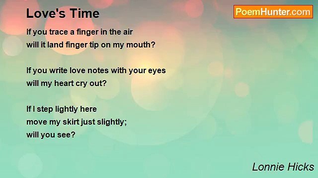 Lonnie Hicks - Love's Time