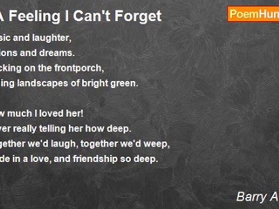 Barry A. Lanier - bA Feeling I Can't Forget