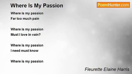 Fleurette Elaine Harris - Where Is My Passion