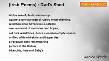 Janice Windle - (Irish Poems) : Dad's Shed
