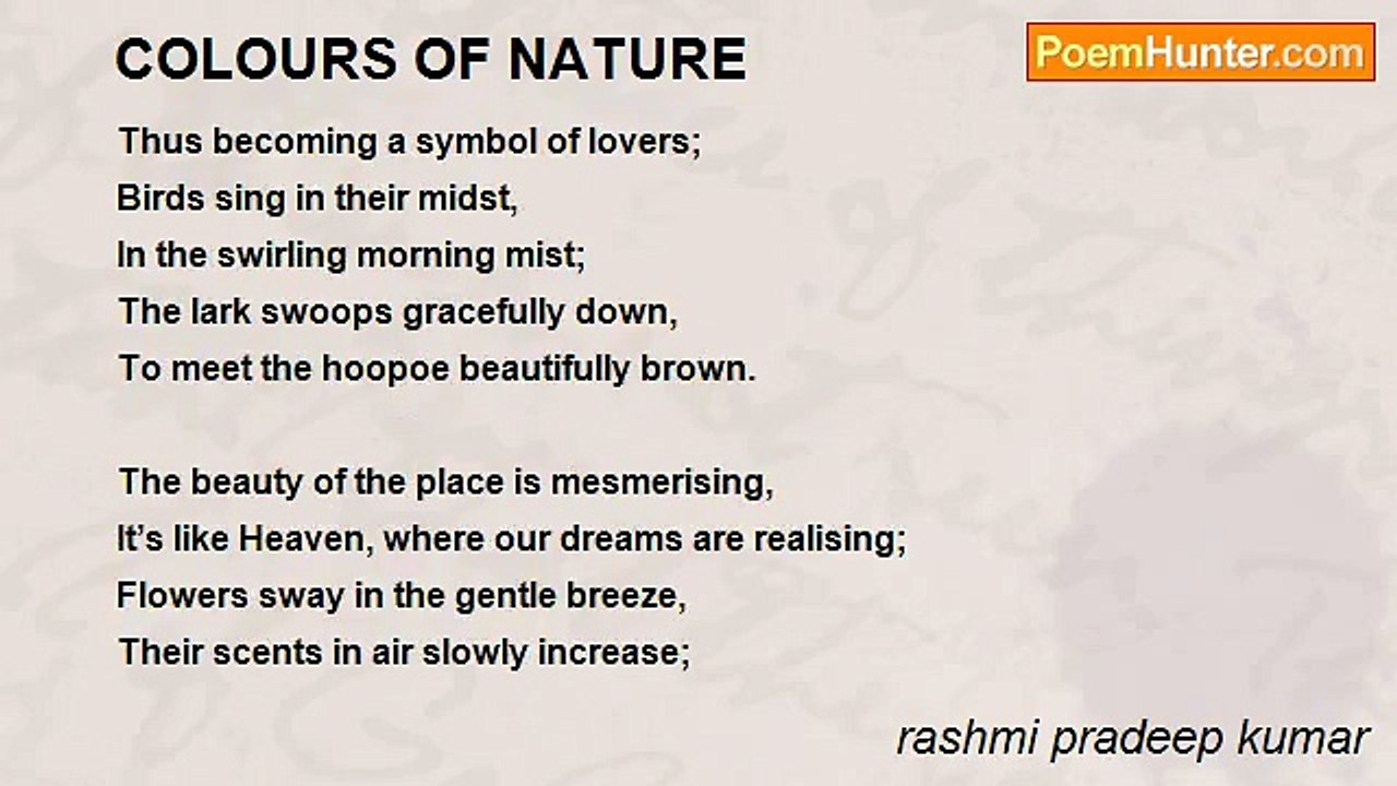 rashmi pradeep kumar - COLOURS OF NATURE