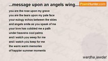 wardha jawdat - ...message upon an angels wing.......