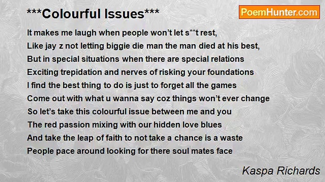 Kaspa Richards - ***Colourful Issues***