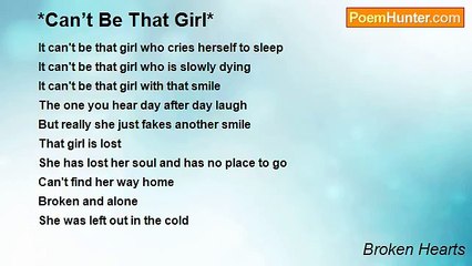 Broken Hearts - *Can’t Be That Girl*