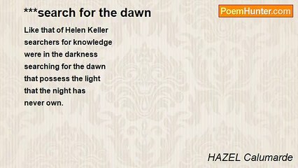 HAZEL Calumarde - ***search for the dawn