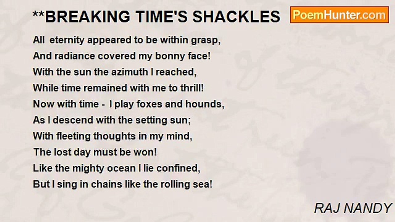 RAJ NANDY - **BREAKING TIME'S SHACKLES