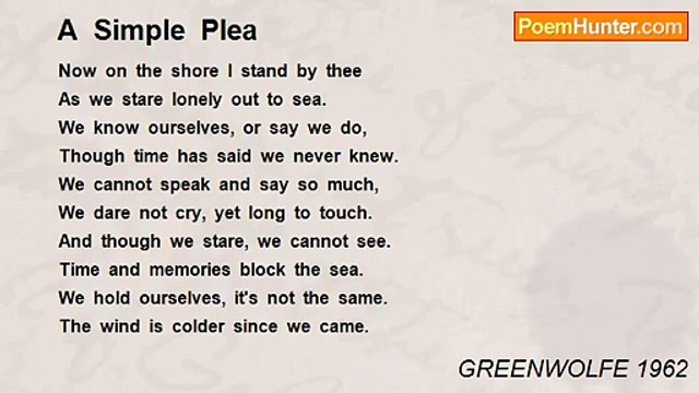 GREENWOLFE 1962 - A Simple Plea