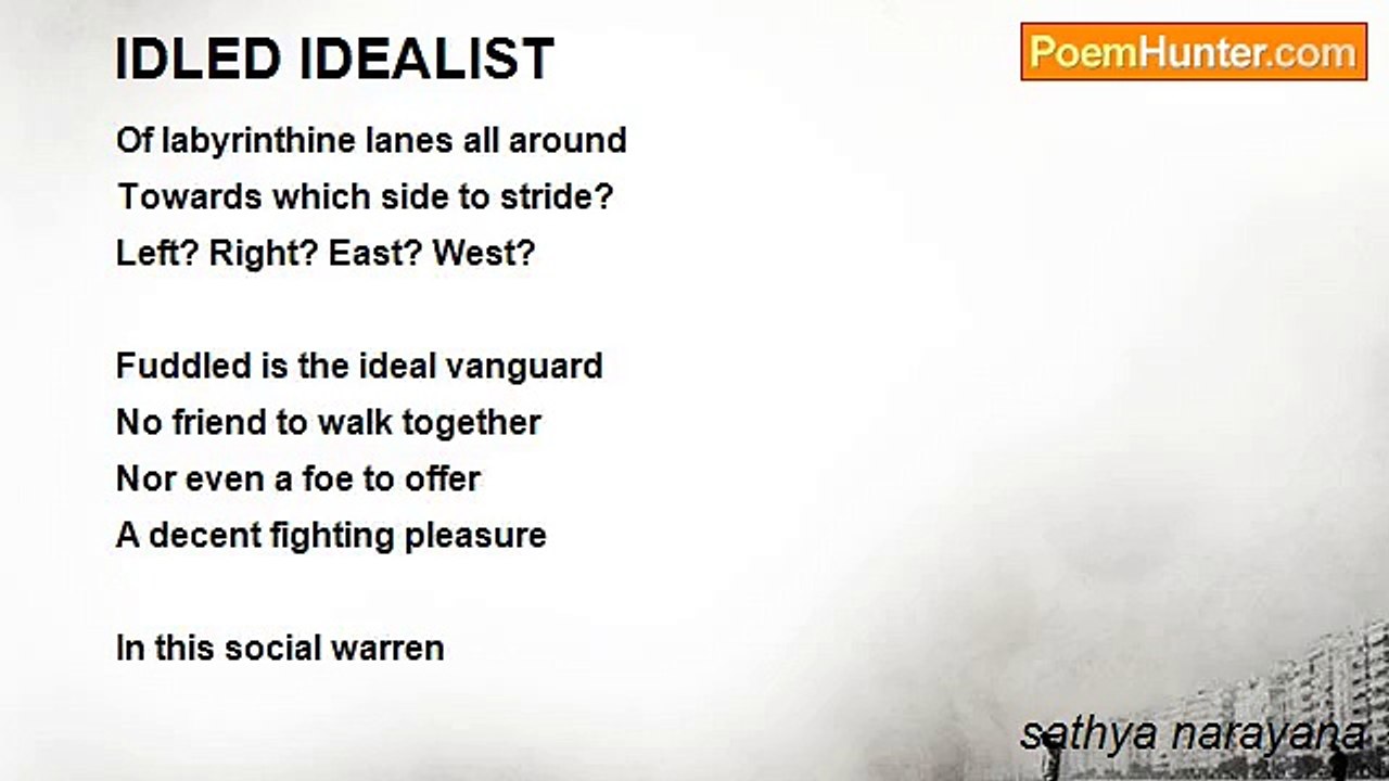 sathya narayana - IDLED IDEALIST