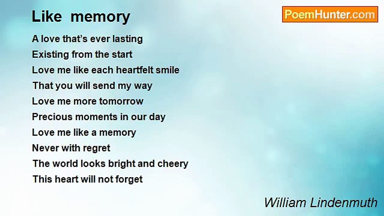 William Lindenmuth - Like  memory