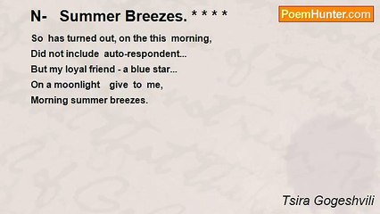 Tsira Gogeshvili - N-   Summer Breezes. * * * *