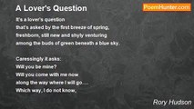 Rory Hudson - A Lover's Question
