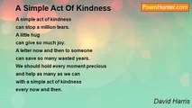 David Harris - A Simple Act Of Kindness