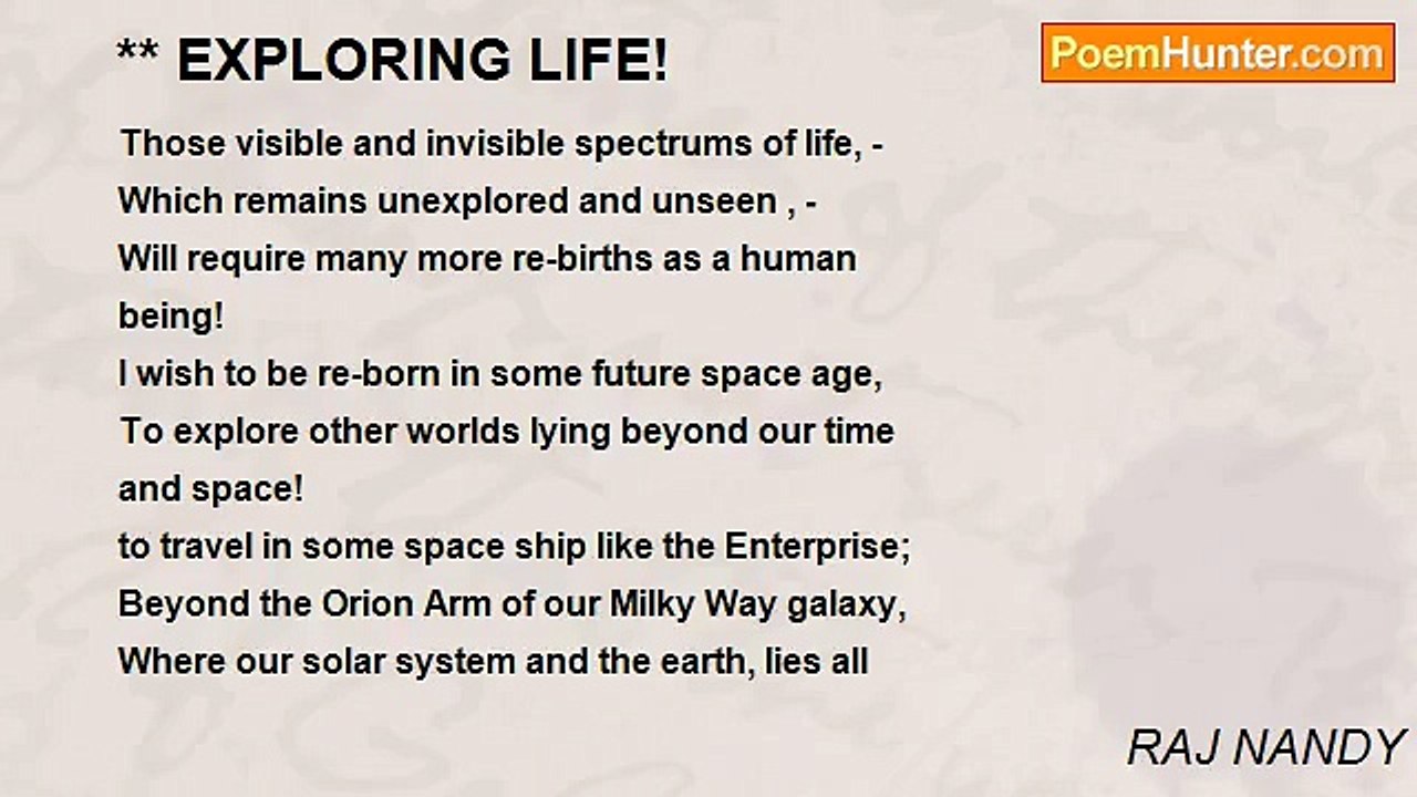 RAJ NANDY - ** EXPLORING LIFE!
