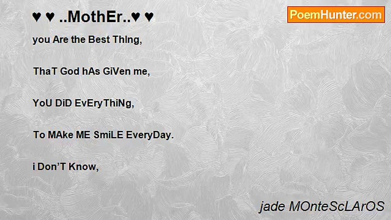jade MOnteScLArOS - ♥ ♥ ..MothEr..♥ ♥