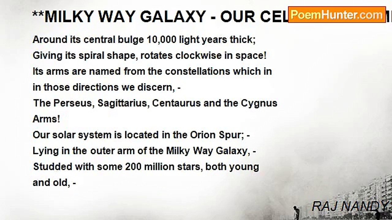RAJ NANDY - **MILKY WAY GALAXY - OUR CELESTIAL HOME