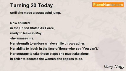 Mary Nagy - Turning 20 Today