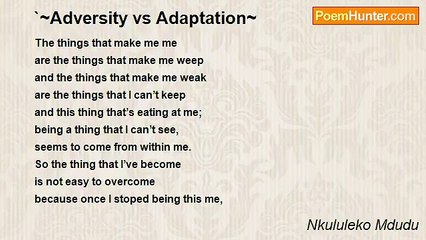 Nkululeko Mdudu - `~Adversity vs Adaptation~