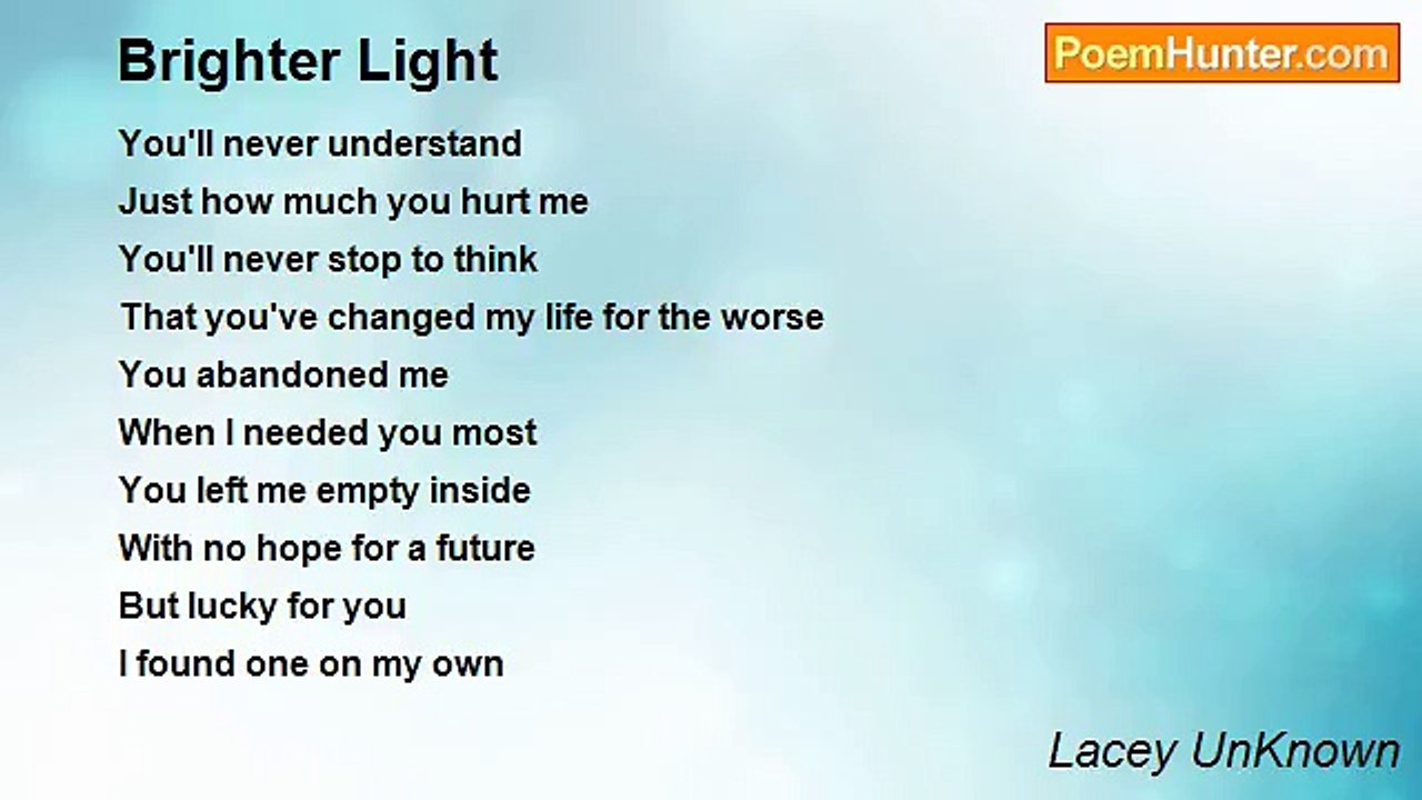 Lacey UnKnown - Brighter Light