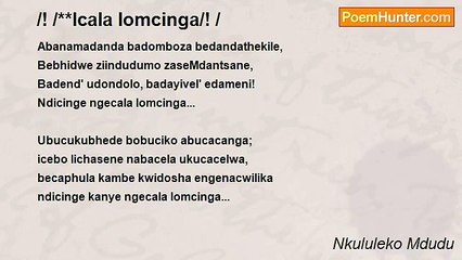 Nkululeko Mdudu - /! /**Icala lomcinga/! /