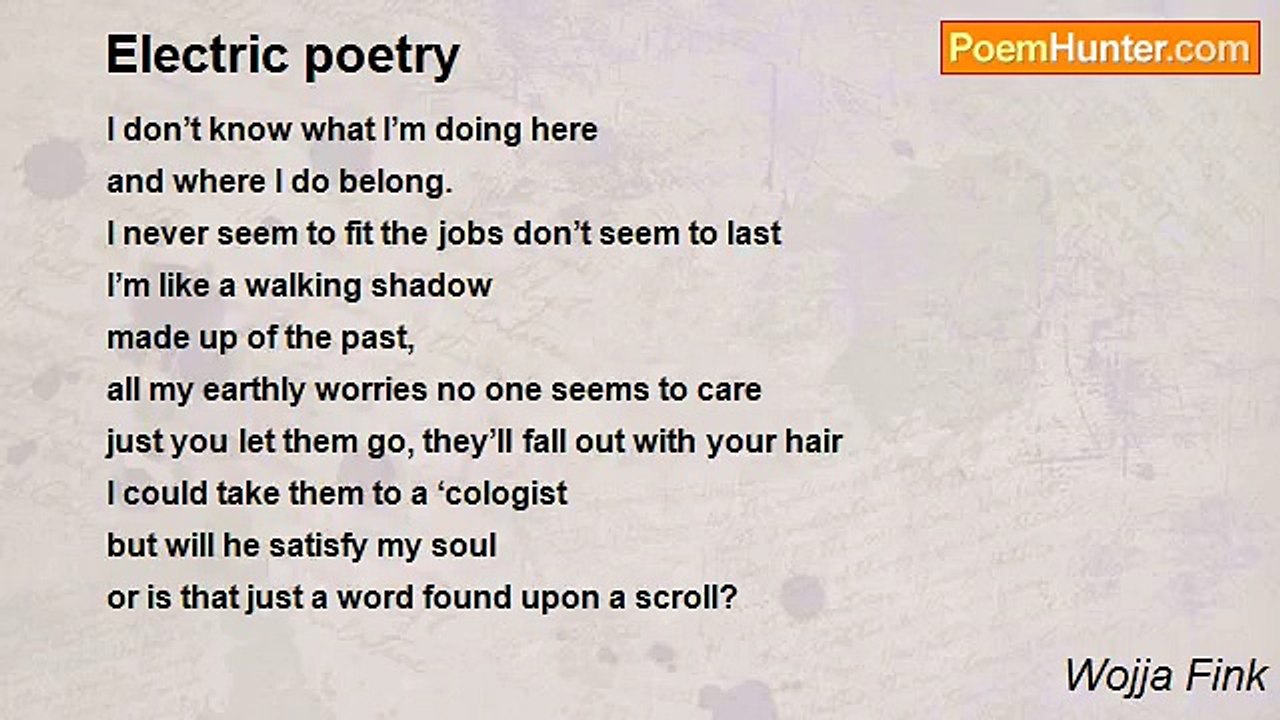 Wojja Fink - Electric poetry