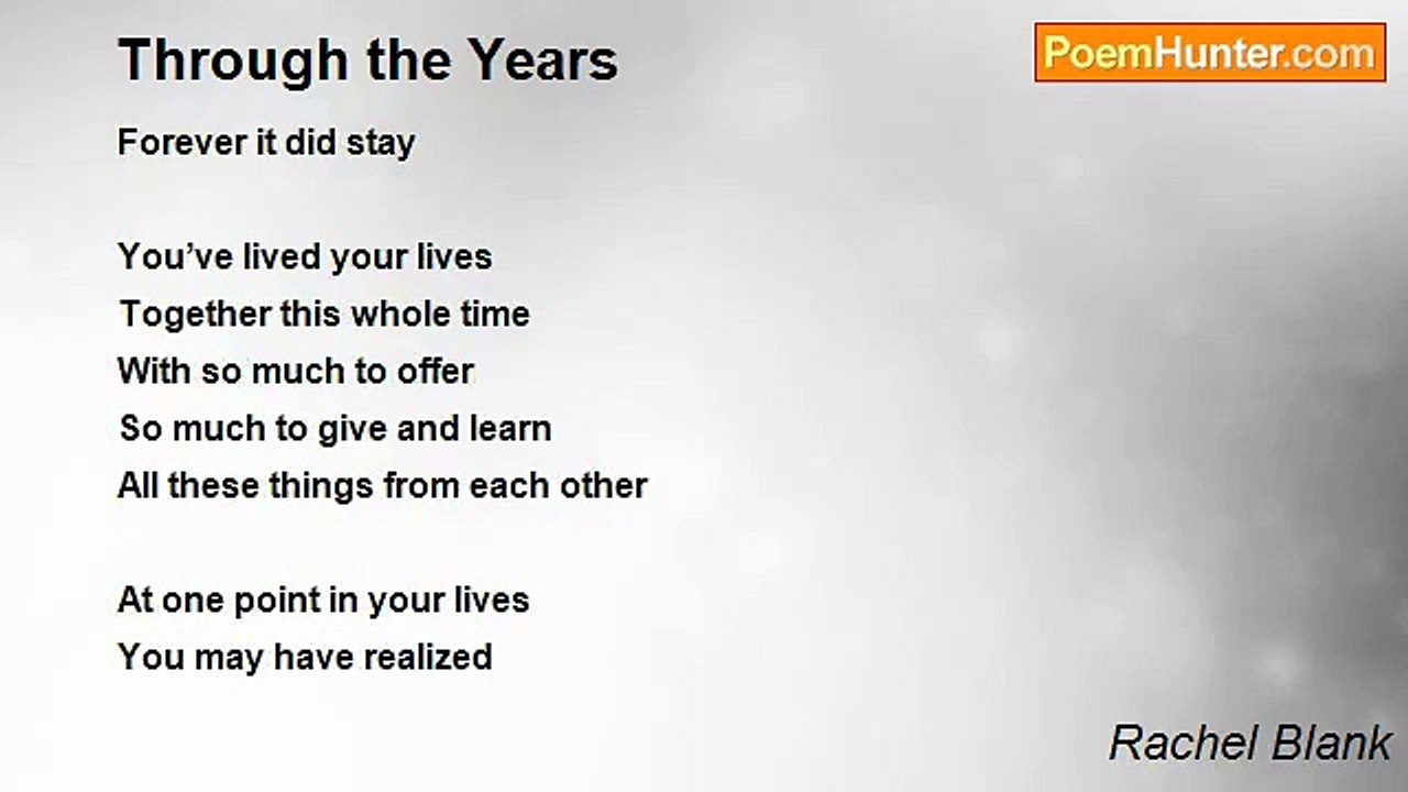 Rachel Blank - Through the Years