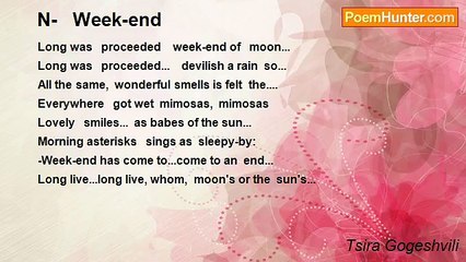 Tsira Gogeshvili - N-   Week-end