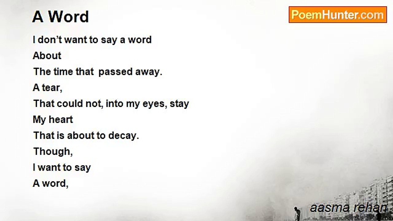 aasma rehan - A Word