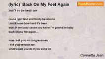 Connetta Jean - (lyric)  Back On My Feet Again