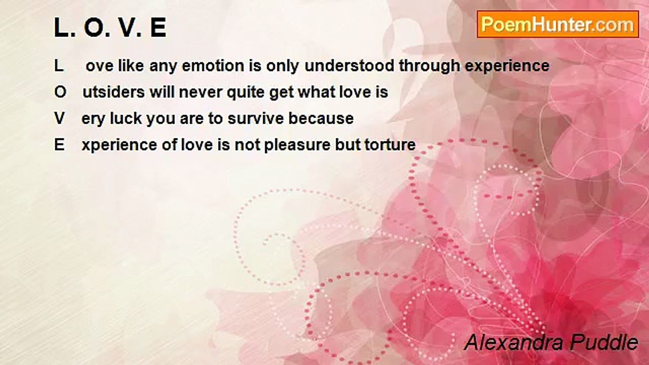 Alexandra Puddle - L. O. V. E