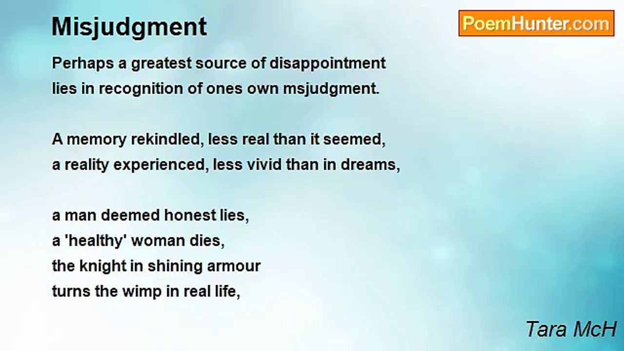 Tara McH - Misjudgment