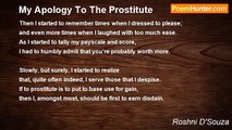 Roshni D'Souza - My Apology To The Prostitute