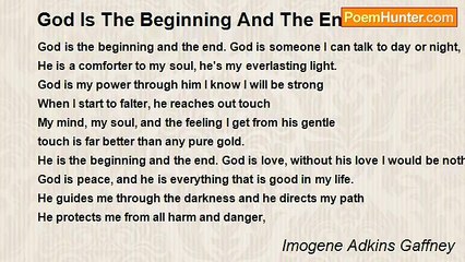 Imogene Adkins Gaffney - God Is The Beginning And The End
