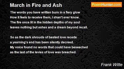 Frank Witte - March in Fire and Ash