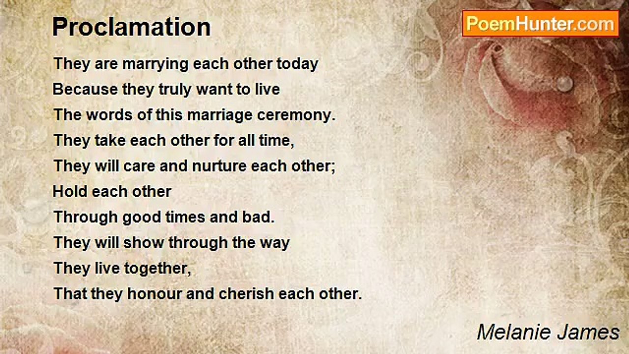 Melanie James - Proclamation