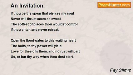 Fay Slimm - An Invitation.