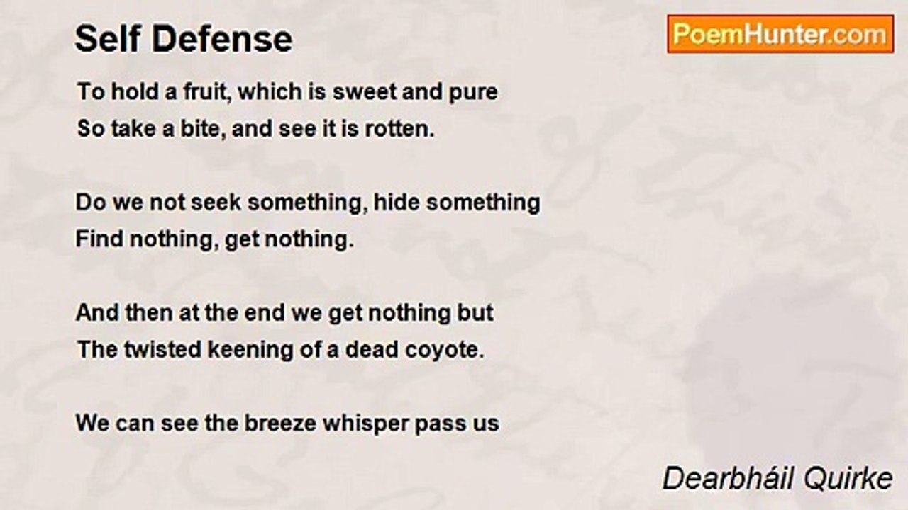 Dearbháil Quirke - Self Defense