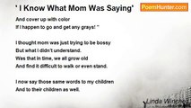 Linda Winchell - ' I Know What Mom Was Saying'