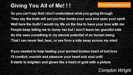 Compton Wright - Giving You All of Me! ! !