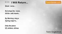 Tsira Gogeshvili - * * *   I Will Return...