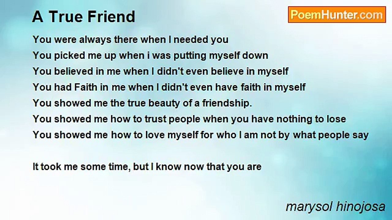 marysol hinojosa - A True Friend