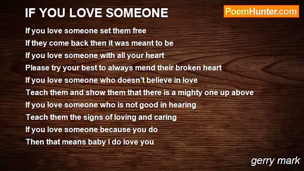 gerry mark - IF YOU LOVE SOMEONE