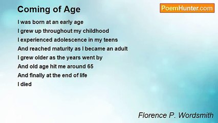 Florence P. Wordsmith - Coming of Age