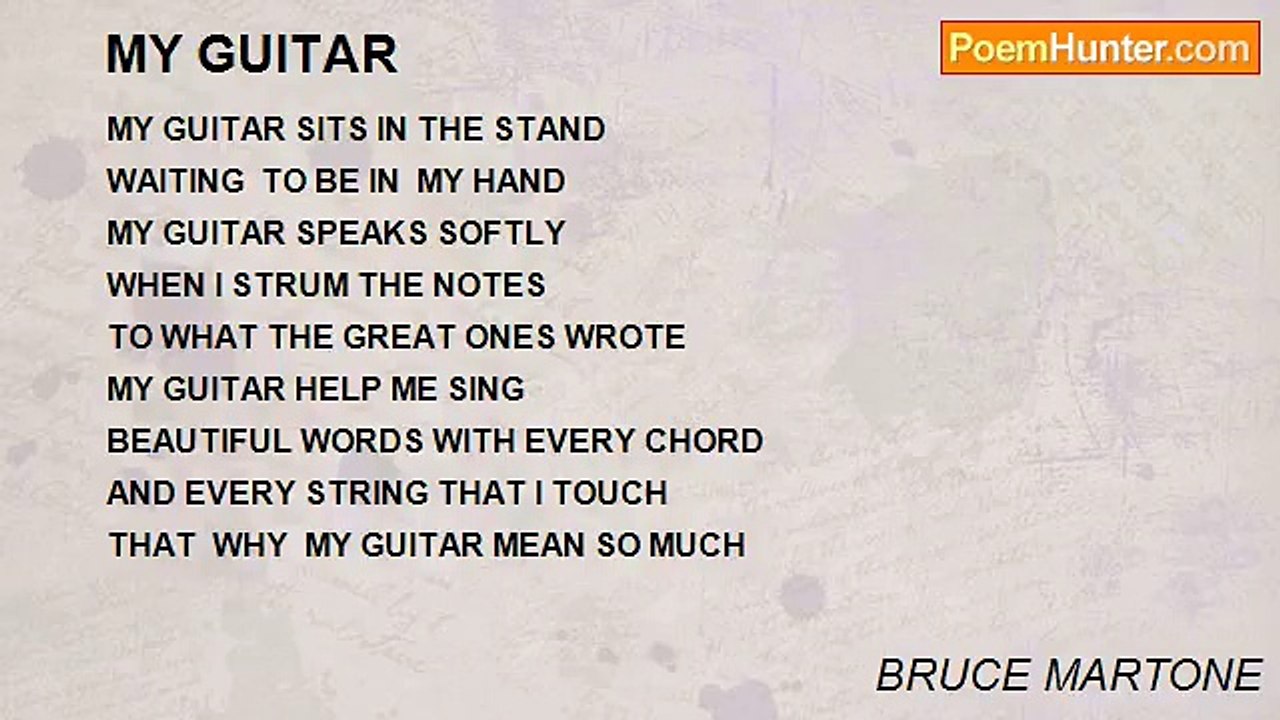 BRUCE MARTONE - MY GUITAR