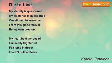 Kranthi Pothineni - Die to Live