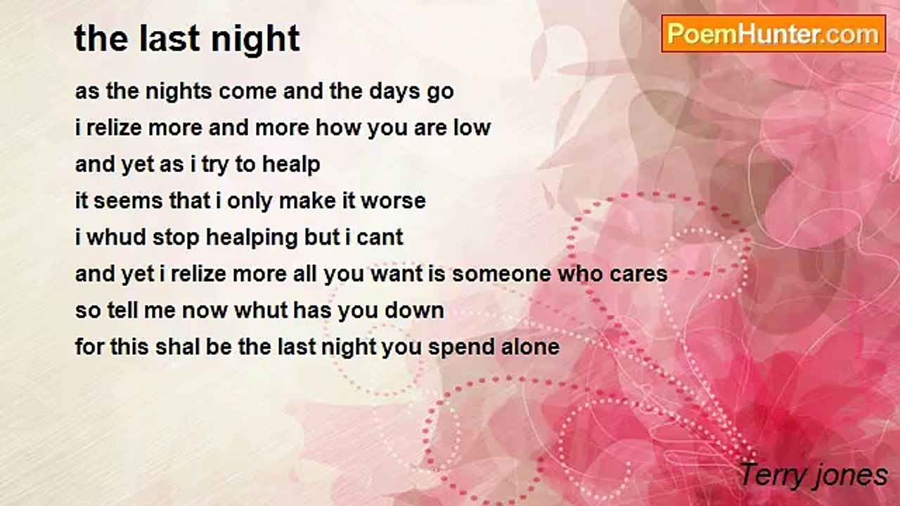 Terry jones - the last night