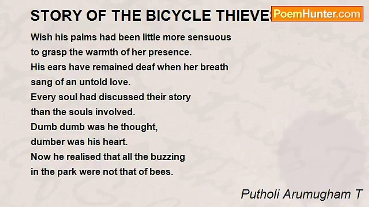 Putholi Arumugham T - STORY OF THE BICYCLE THIEVES